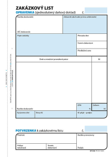 OPTYS 1048 Zakázkový list A5 opravenka 100 listů 