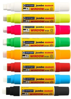 Značkovač křídový Jumbo window Centropen 9120 červený