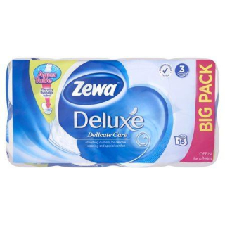 Toaletní papír, 3vrstvý, 16 rolí, ZEWA "Deluxe", bílý