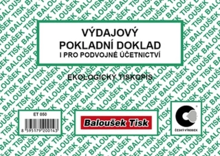 BALOUŠEK ET050 Výdajový pokladní doklad i pro podvojné účetnictví 