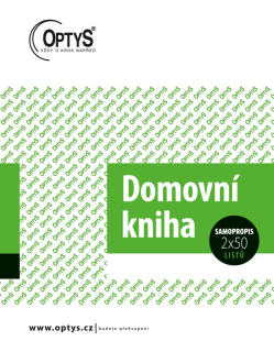 OPTYS 1289 Domovní kniha, samopropisovací, 11,5 x 14,8 cm, 2 x 50 listů 