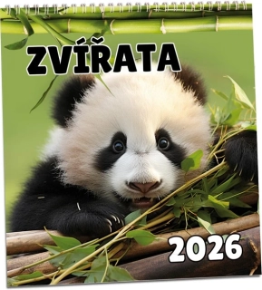 Kalendář nástěnný Zvířata 2026