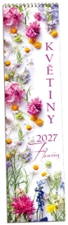 Kalendář nástěnný úzký - Květiny 2027