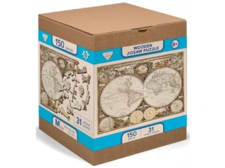 Dřevěné Puzzle M, Antická mapa světa, 150 dílků
