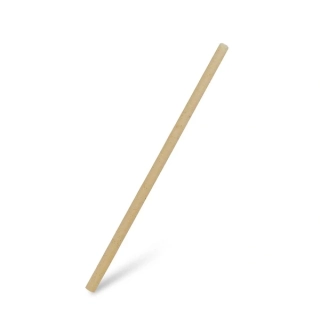 Slámka (bio-kompozit) přírodní hnědá `JUMBO` Ø8mm x 25cm [100 ks]