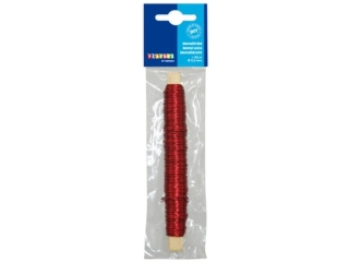 Barevný drátek 50m x 0,5mm ČERVENÝ