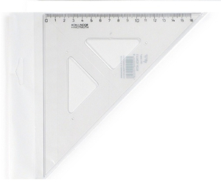 Pravítko trojúhelník s kolmicí 