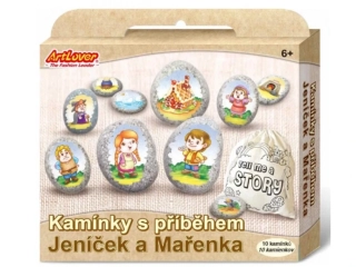 Kamínky s příběhem - Jeníček a Mařenka