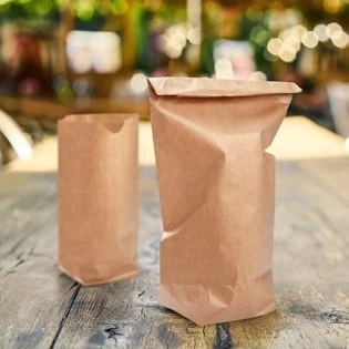 Papírový sáček (FSC Mix) s křížovým dnem kraft 22,5 x 31 cm `2kg` [1000 ks]