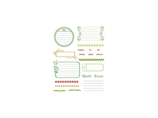 Gelová razítka - popisky Scrapbooking