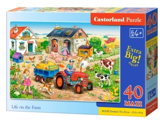 Puzzle Castorland MAXI 40 dílků - Život na farmě