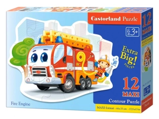 Puzzle Castorland Contour MAXI 12 dílků - Hasičské auto