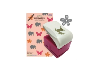 Obrysové děrovačky s embossing efektem - Kytka