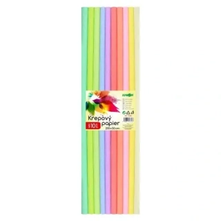 Krepový papír - sada PASTEL 10 ks