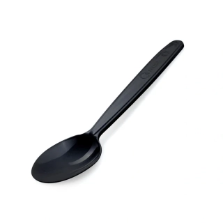 Lžíce (PP) opakovaně použitelná černá 18,5cm [50 ks]