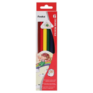 Pastelky Foska trojhranné 6 ks