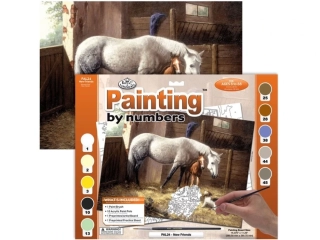 Malování podle čísel 30x40 cm- Ve stáji