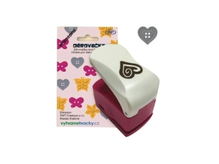 Děrovačky s embosing efektem - srdce s dirkami