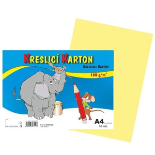Kreslící karton A4/180g/50ks krémová