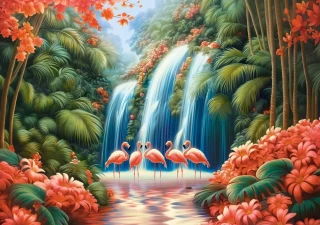 Puzzle Castorland 500 dílků – Flamingo Paradise