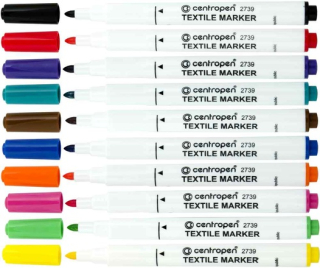 Značkovač Centropen 2739 na textil modrý