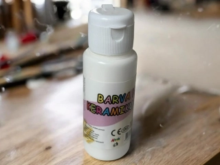 Barva na sklo a keramiku 60ml- bílá