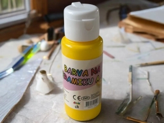 Barva na sklo a keramiku 60ml- žlutá