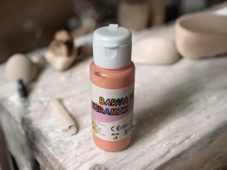 Barva na sklo a keramiku 60ml- oranžová světlá
