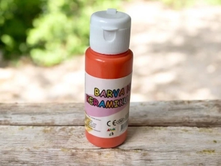 Barva na sklo a keramiku 60ml- oranžová tmavá