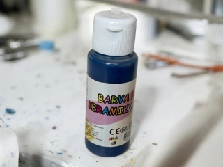 Barva na sklo a keramiku 60ml- Prussian blue, pruská modř