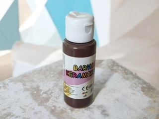 Barva na sklo a keramiku 60ml- hnědá pálená